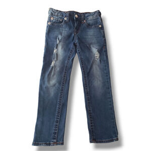 True Religion Girls 6 Straight Leg Medium Wash Denim Jean